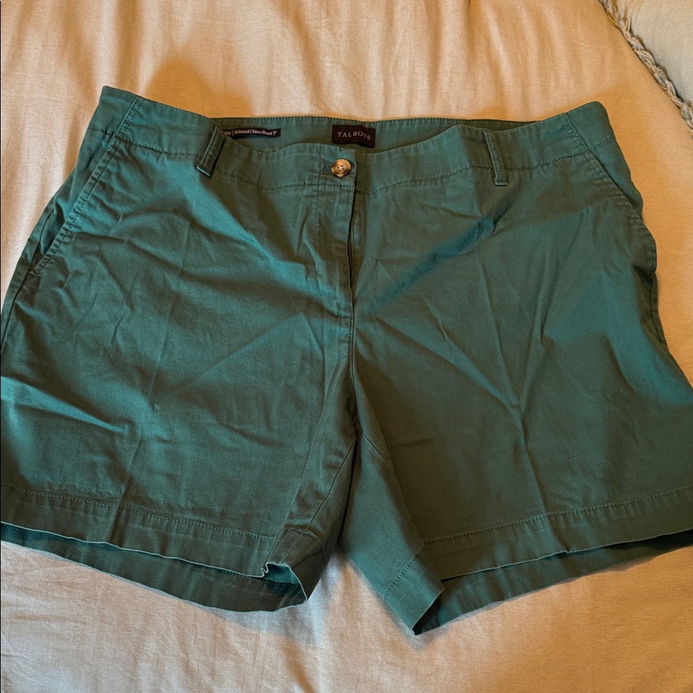Talbots Teal Green Cotton Blend Women's Shorts